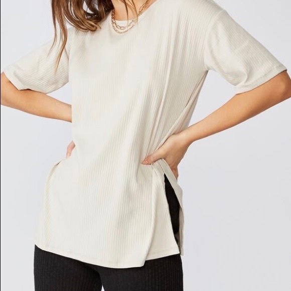 ribbed crew neck top - Picture 3 of 4